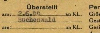 Zacharias’s Buchenwald card